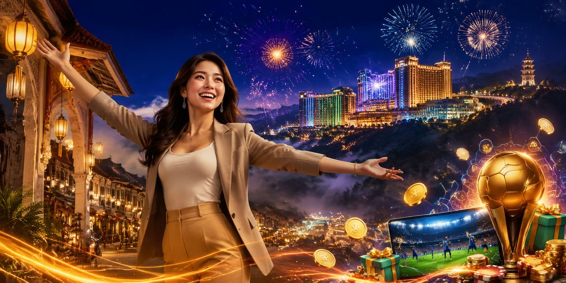 Suasana permainan slot meriah sempena Hari Raya di Genting Highlands